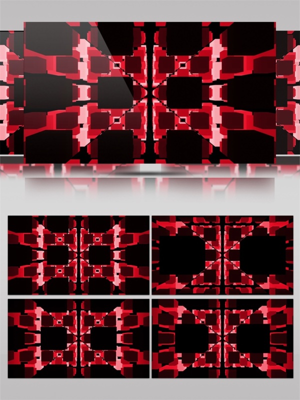 红黑色矩阵视频素材