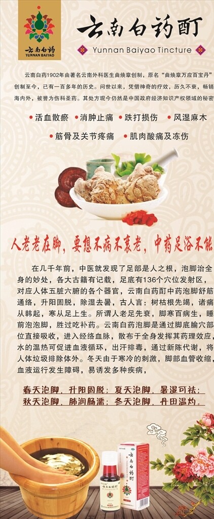 云南白藥酊展架海報