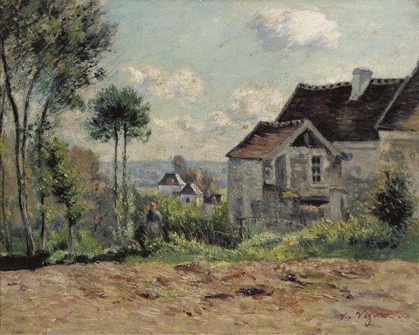 VictorVignonTheFarm畫家風(fēng)景畫靜物油畫建筑油畫裝飾畫