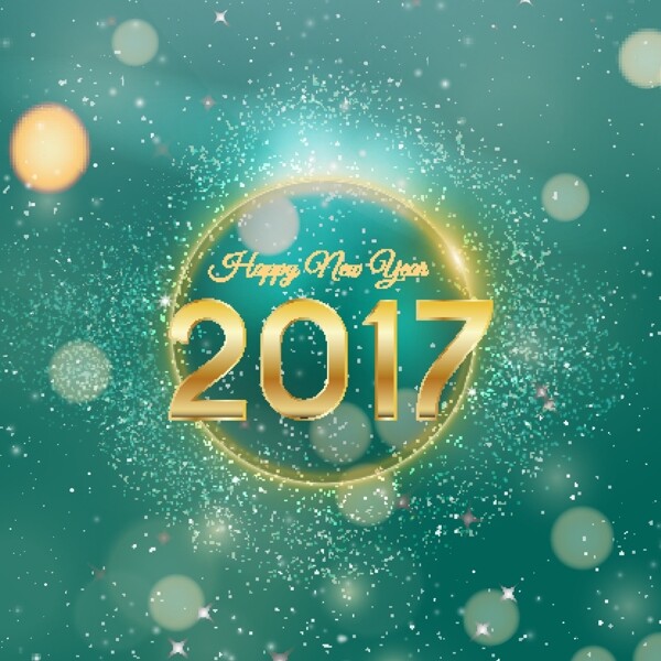 創(chuàng)意2017年新年賀卡矢量素材