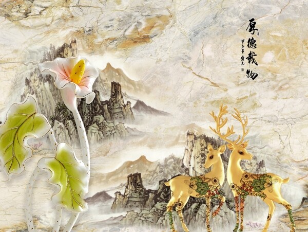 新中式背景墻