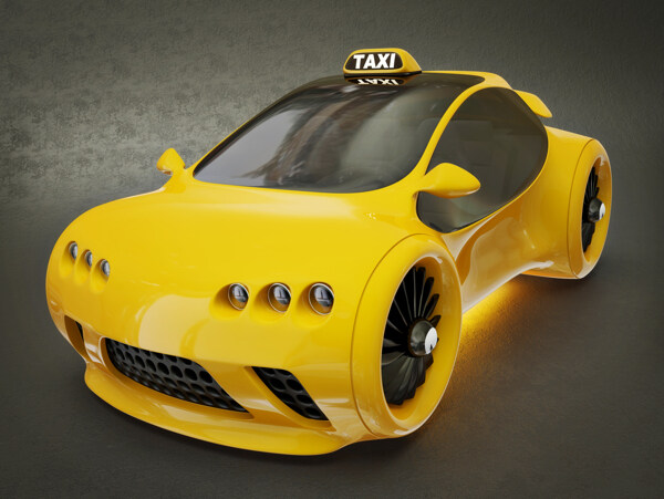 黄色汽车模型
