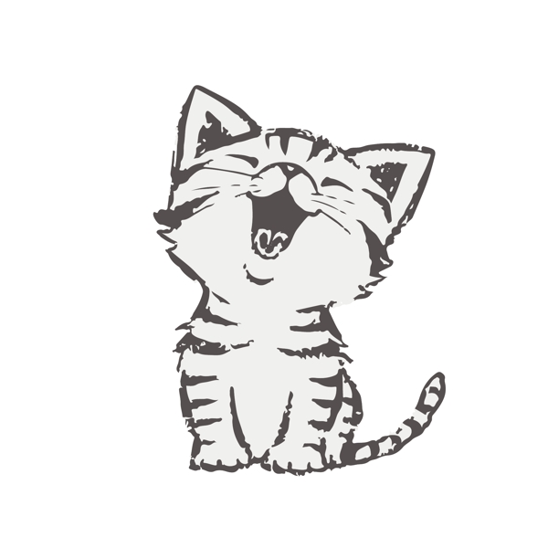 印花矢量图艺术手绘动物猫免费素材