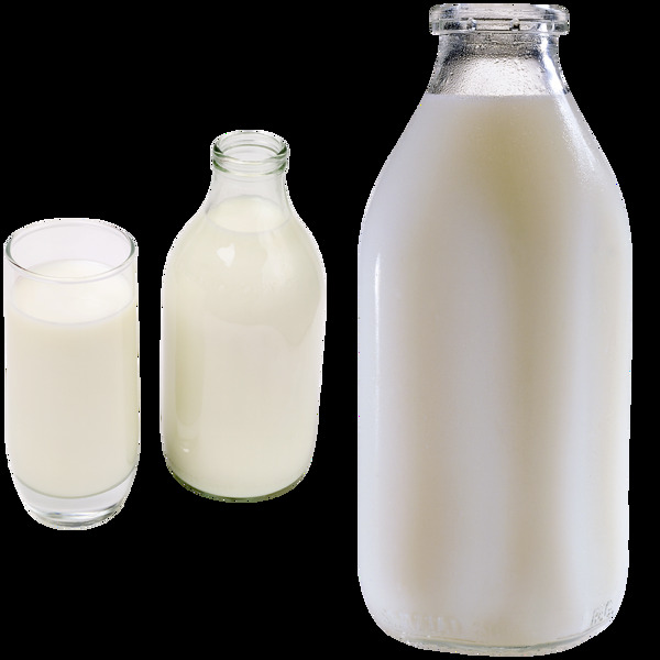 瓶装牛奶免抠png透明图层素材