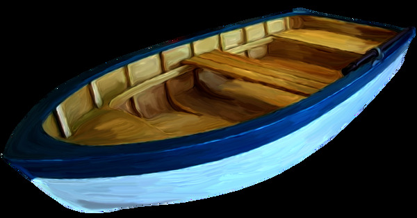 小渔船免抠png透明图层素材
