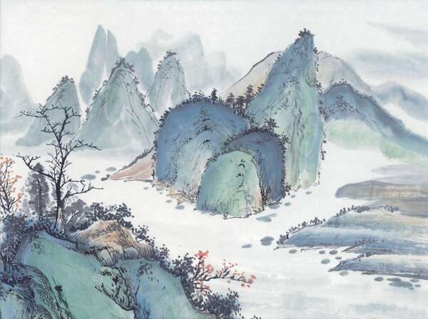 水墨山水畫圖片