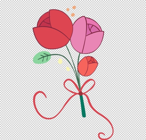 卡通玫瑰花