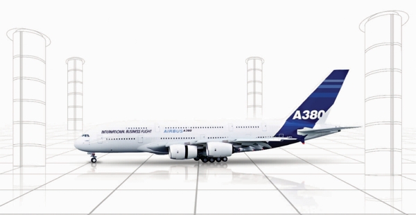 A380飞机抠图图片