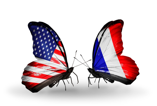 美国蝴蝶国旗与荷兰蝴蝶国旗图片