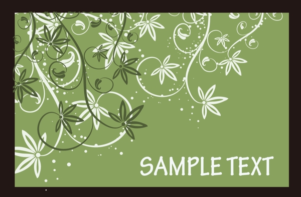 綠色花紋背景圖片