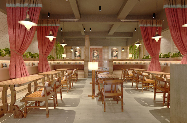 现代餐厅空间明亮