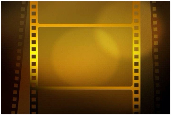 经典黄色胶卷视频影视片头模板