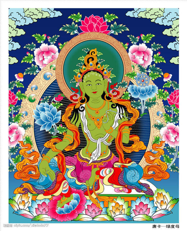 綠度母圖片