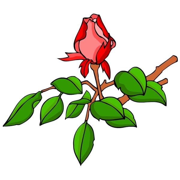 花卉古典插畫