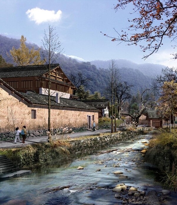 中国淳朴民俗乡村景观图