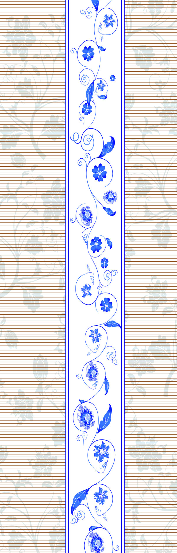 藍(lán)色花紋平開門
