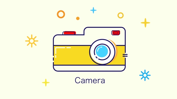 相机卡通icon设计模板