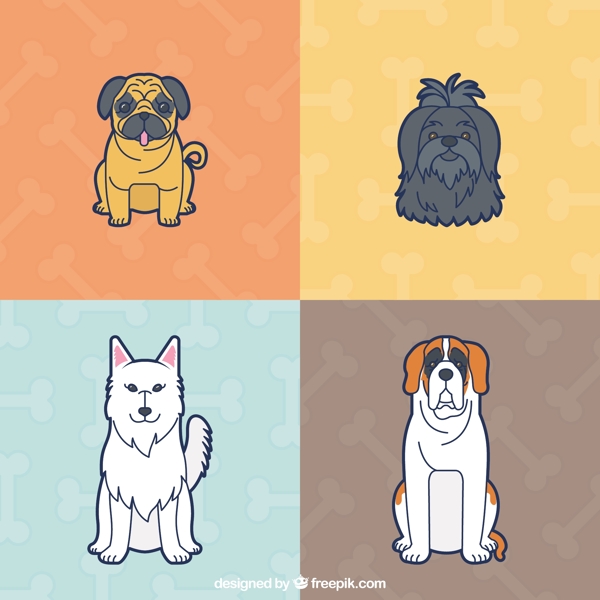 可愛的狗的插圖