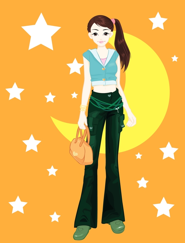 美女插畫圖片