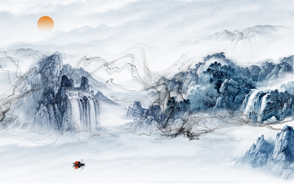 新中式山水中式山水畫