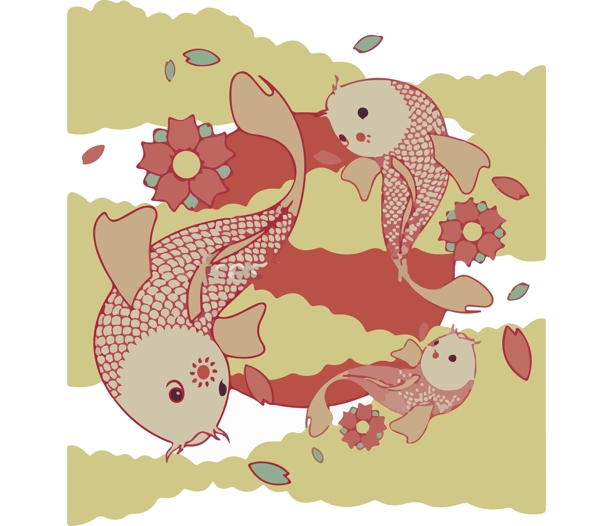 矢量動物海洋生物魚植物免費(fèi)素材