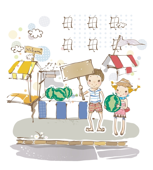 最新韓國矢量卡通素材736