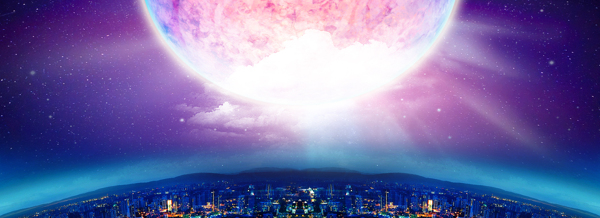 月亮中秋節(jié)淘寶全屏banner背景