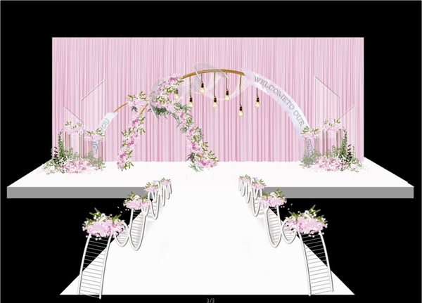 粉色舞台设计
