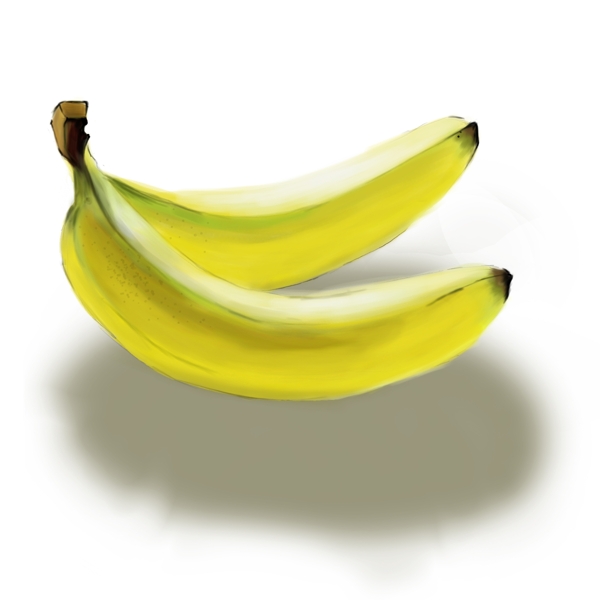 手绘水果香蕉黄色香蕉手绘水果