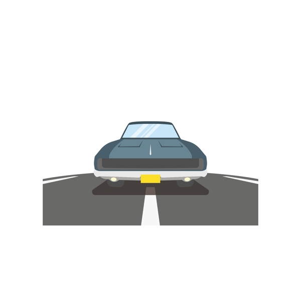 汽車道路背景扁平化