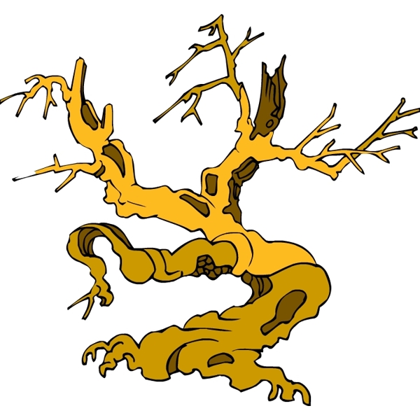 樹木古典插畫