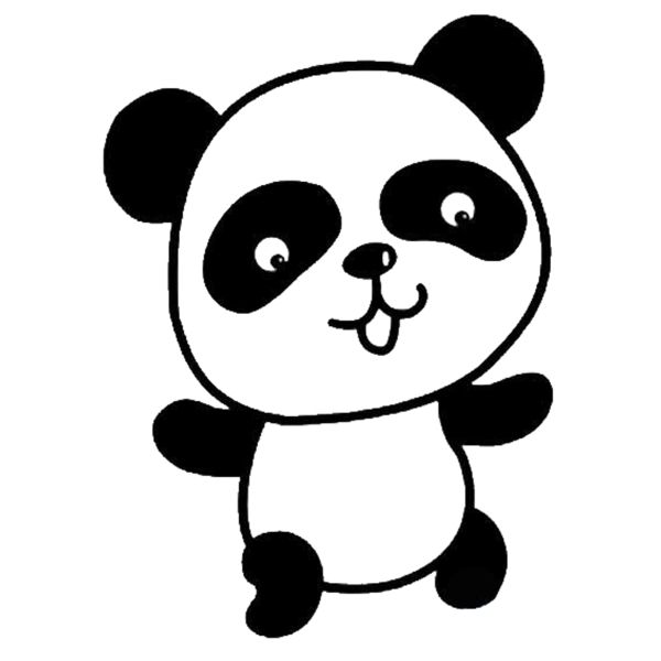 可爱熊猫简单素材