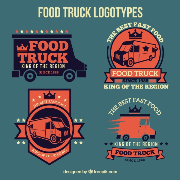 食品卡车标志设计