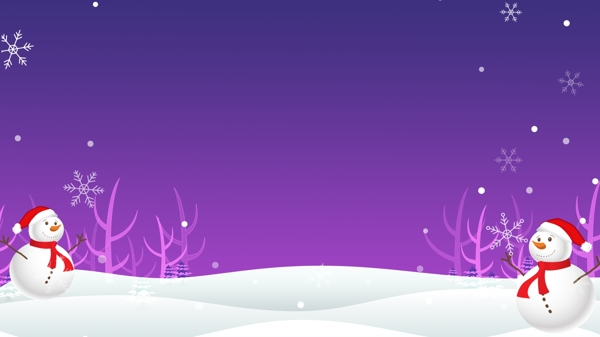 紫色简约唯美冬天背景