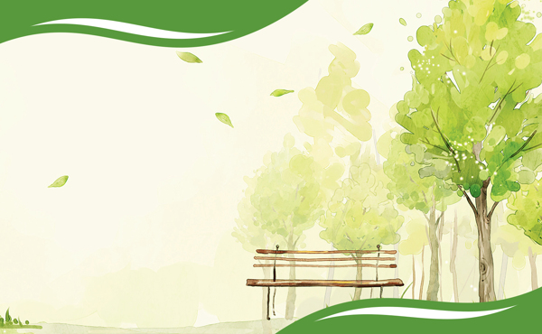 绿色简约树木背景海报素材图片