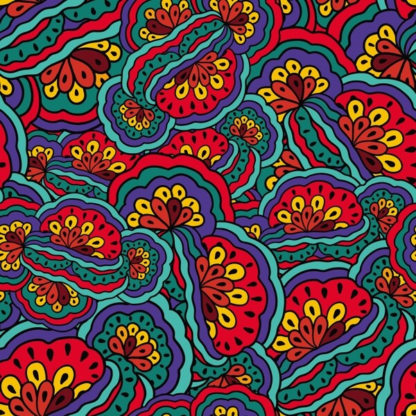 無縫花紋圖片