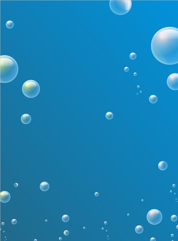 蓝色小清新海底气泡图片