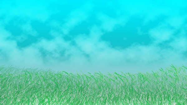 蔚蓝天空雾气草原背景