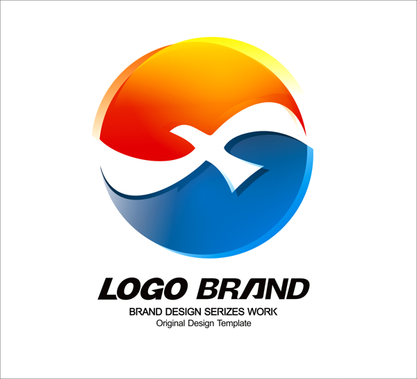创意大气红蓝飞鸟公司logo企业标志设计