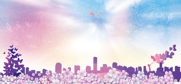 多彩夢幻簡潔背景
