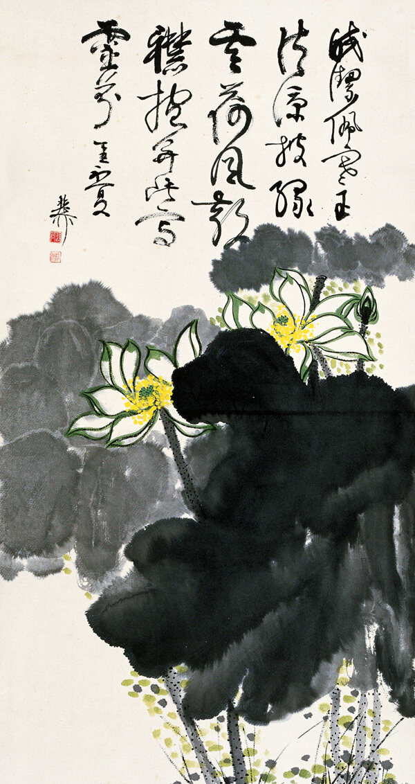 荷花畫(huà)圖片