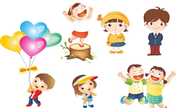 幼兒園兒童矢量素材