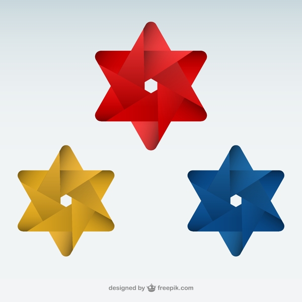 折纸星星logo模板