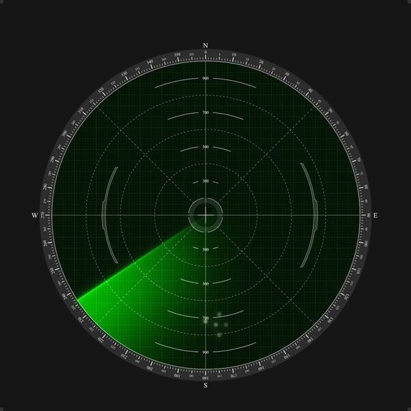 指南针雷达时钟表盘仪器