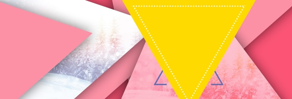 秋季上新幾何秋裝新品banner背景