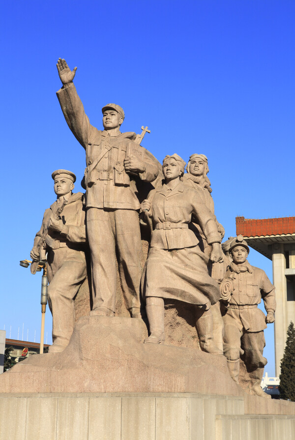 北京天安門廣場雕塑圖片
