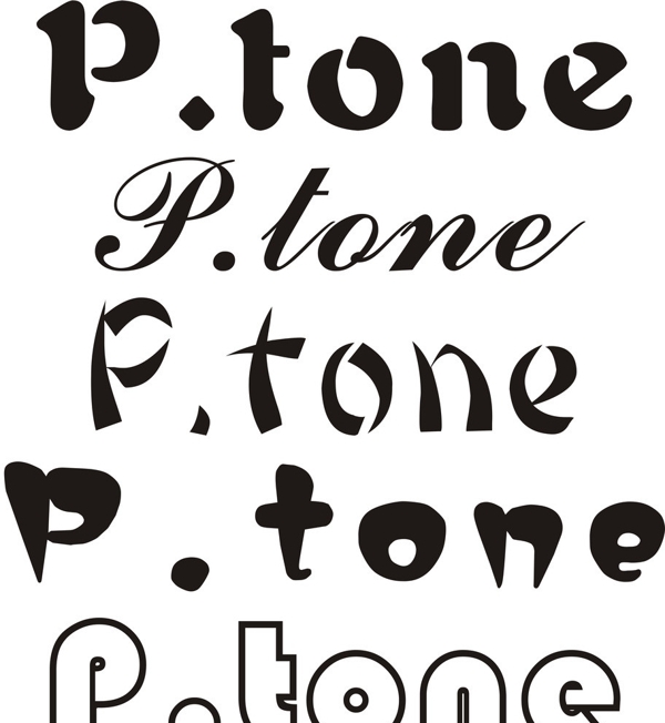 Ptone字體設計圖片