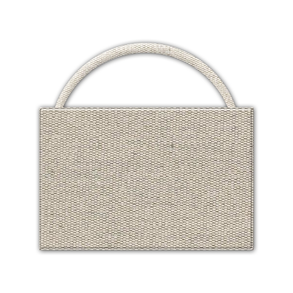 浅咖啡色编织袋花纹长方形购物袋