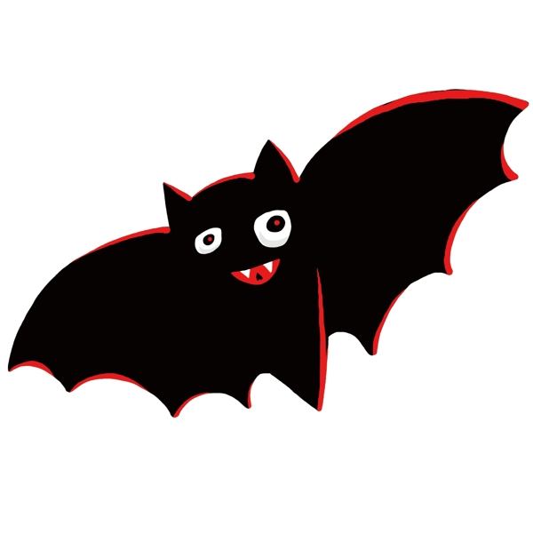 万圣节红光下表情怪异的吸血蝙蝠