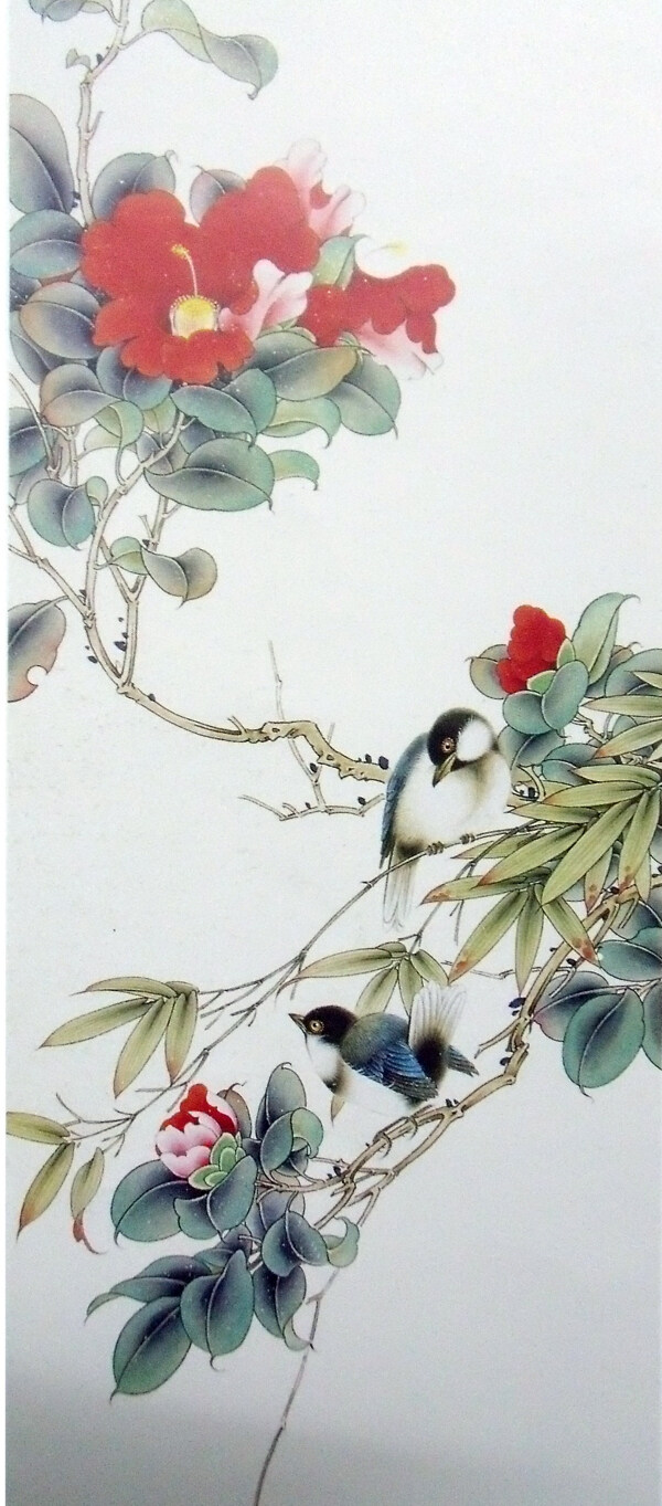 樹枝國畫圖片